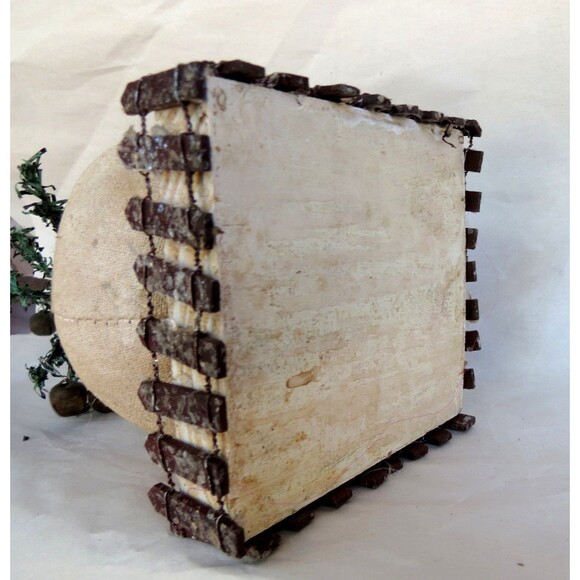 Unbranded Primitive Snowman w/Christmas Tree On Head Extra Long Nose - Picture 4 of 5